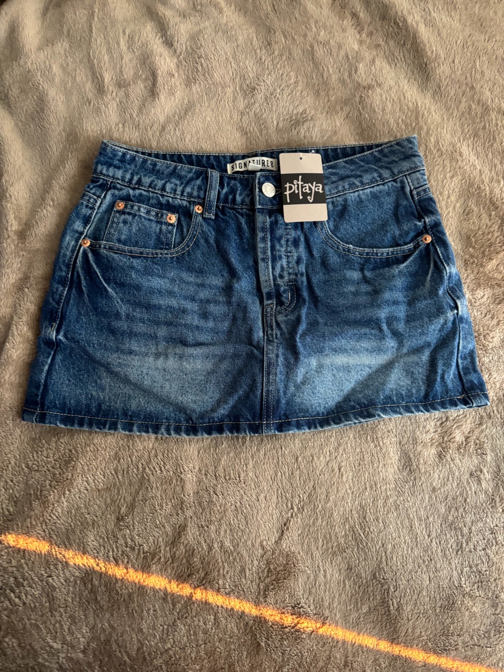 Pitaya Blue Denim Mini Skirt